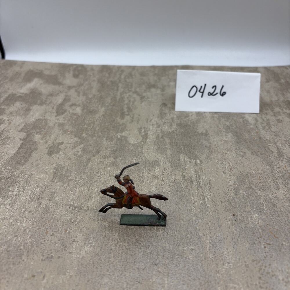 Vintage Barclay Manoil Cast Metal Toy Soldier On Horseback